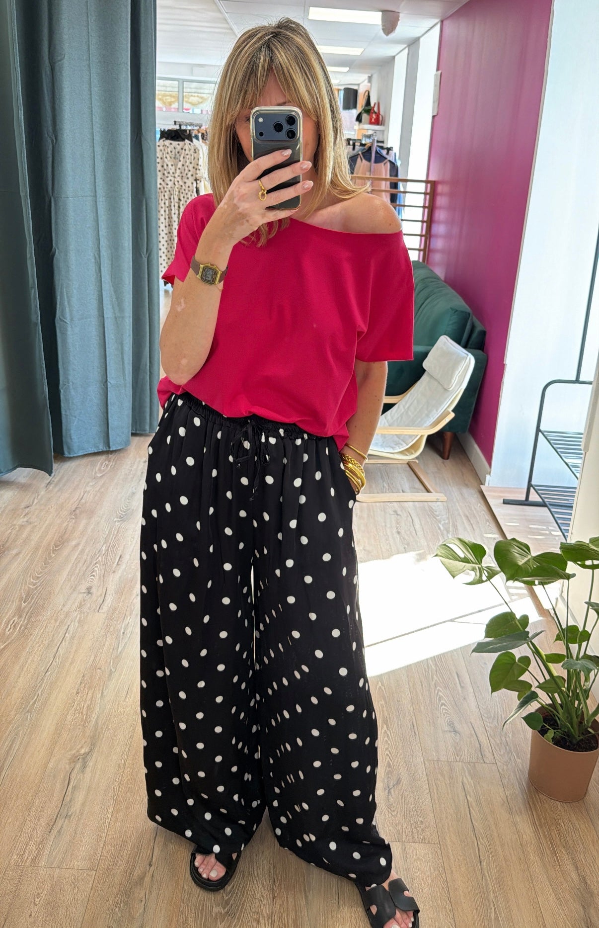 Pantalon ALEXIS Noir/Blanc