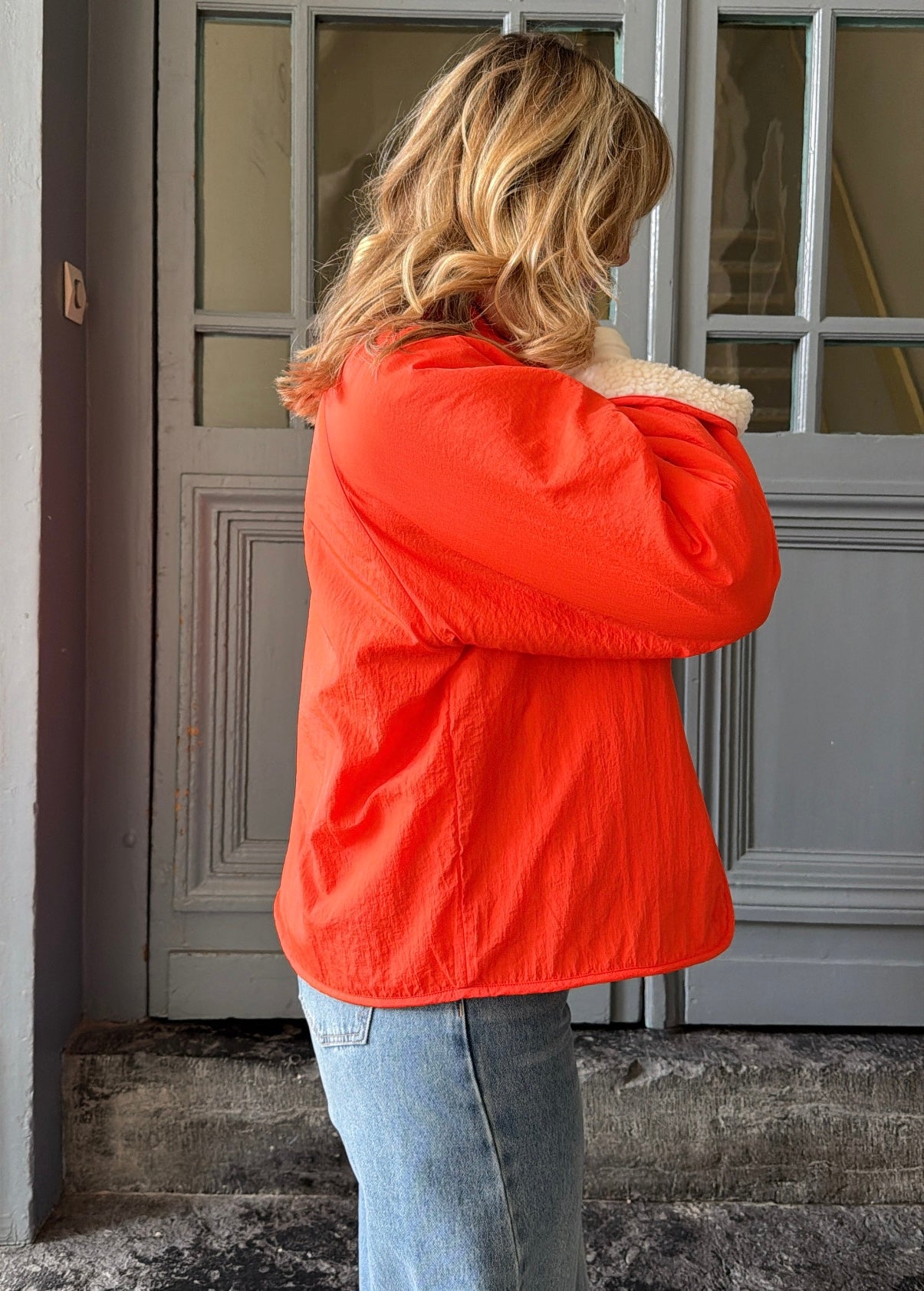 Veste ALYSÉE Écru/Orange