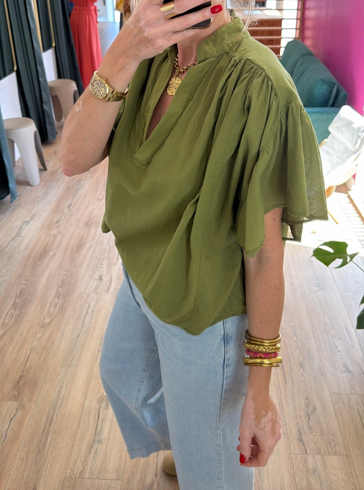 Blouse OXANE Vert Olive