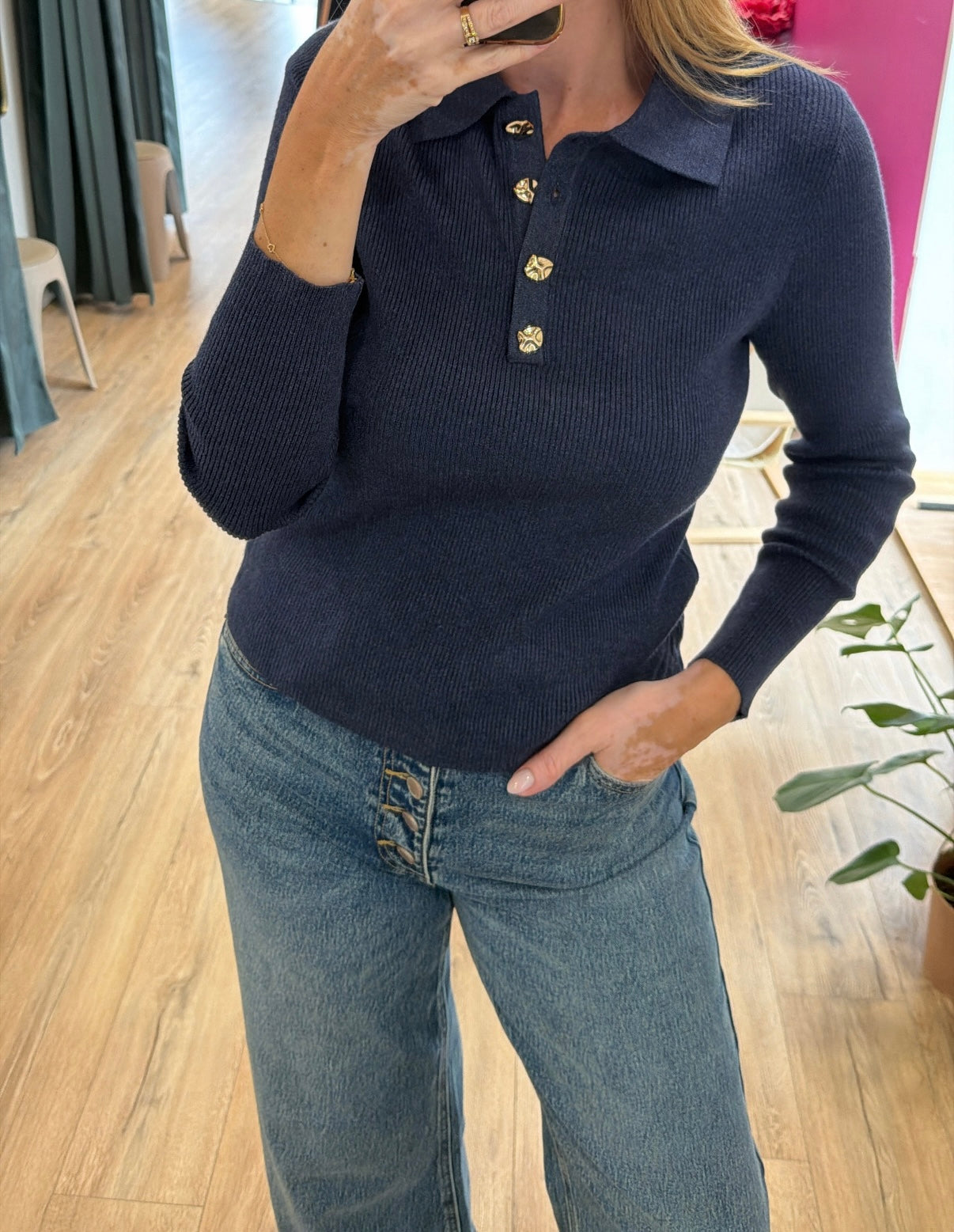 Top CÉLIAN Bleu marine