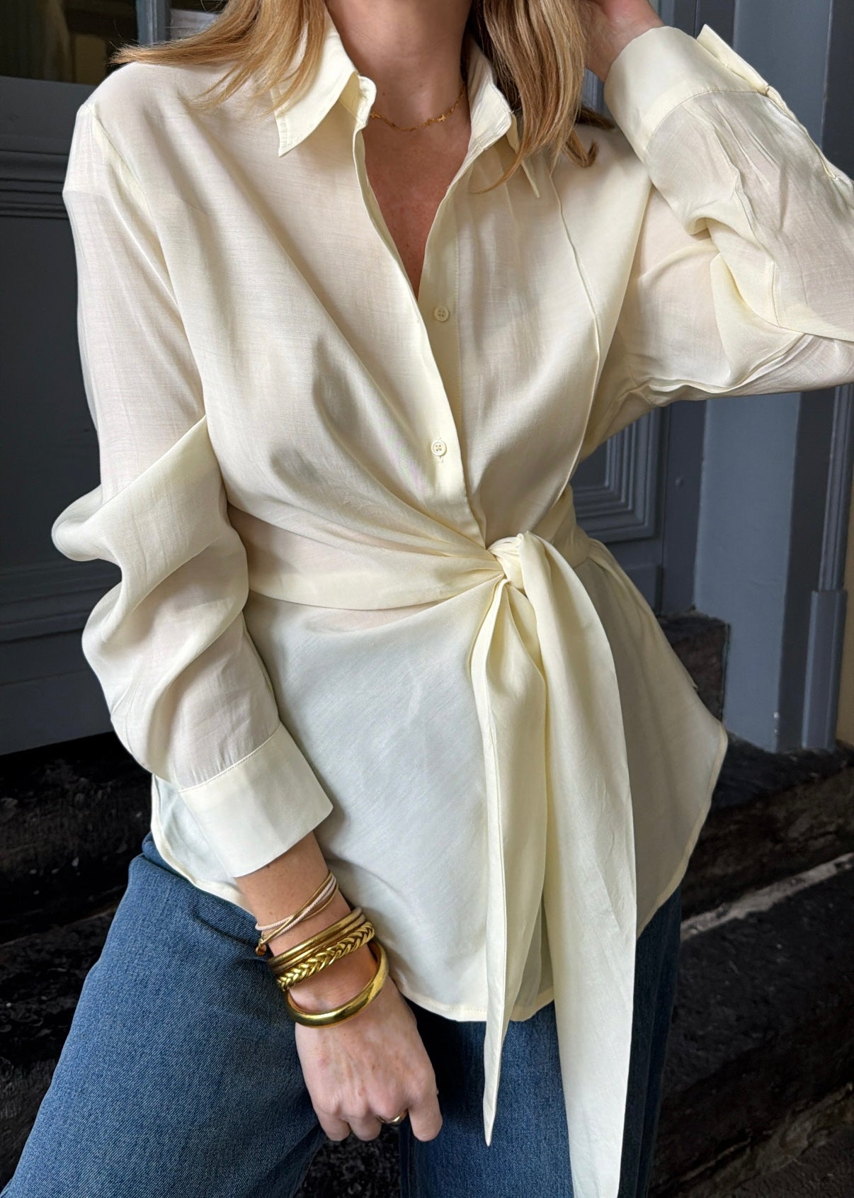 Chemise ZINA jaune beurre