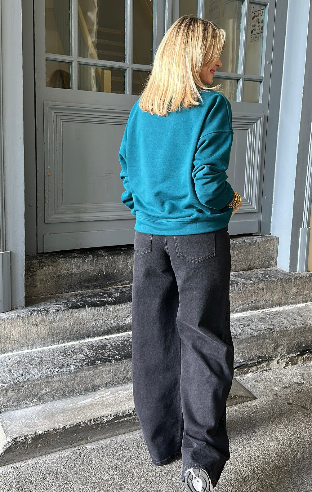 Sweat ICONIC Bleu canard/jaune