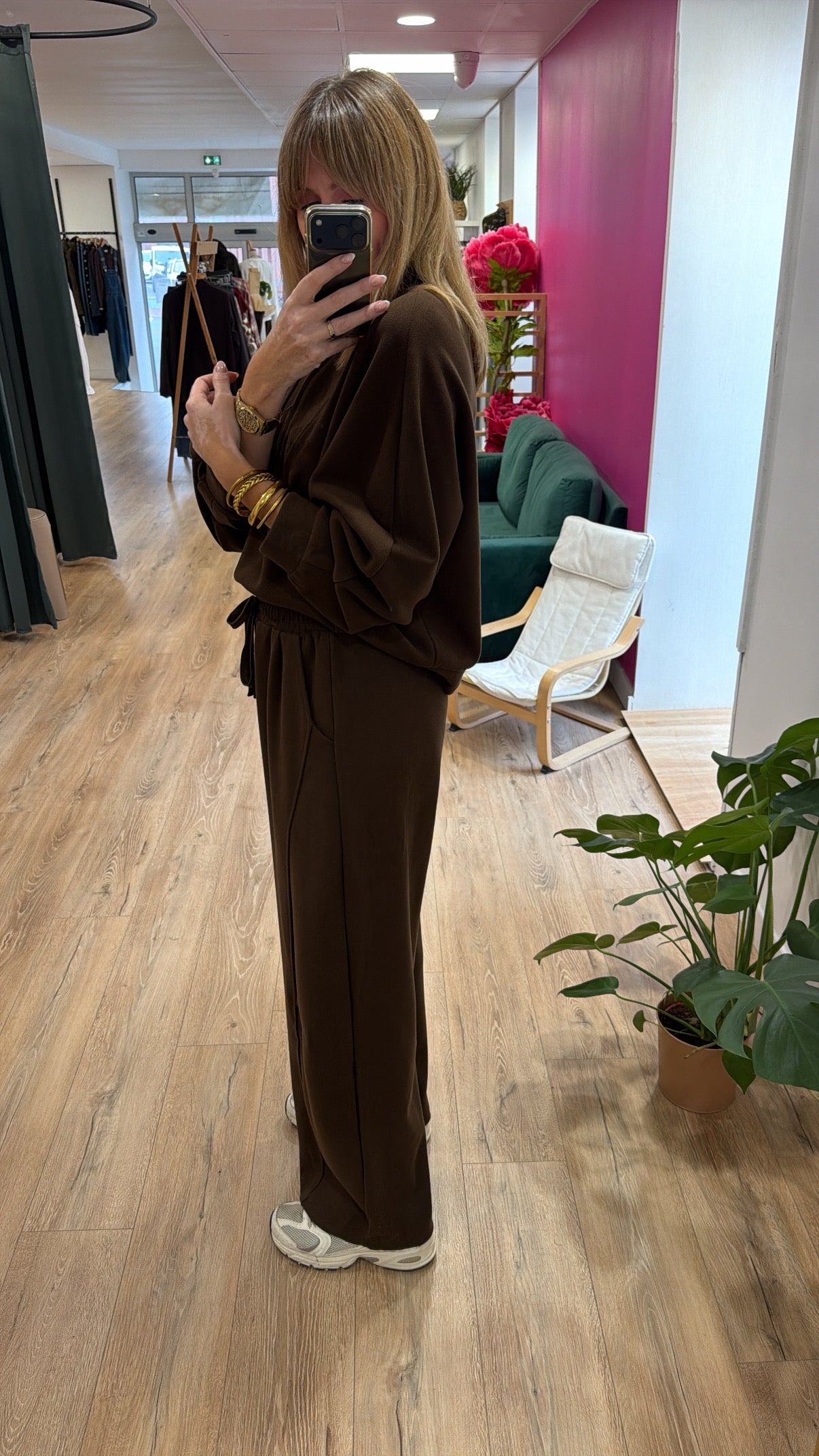 Pantalon jogging MAUDE Chocolat