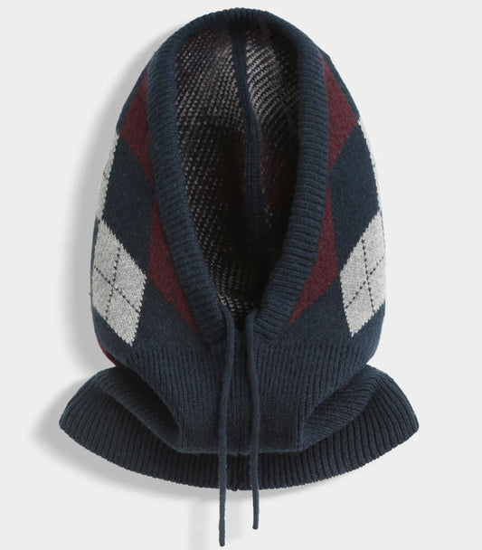 Cagoule à carreaux Bleu marine