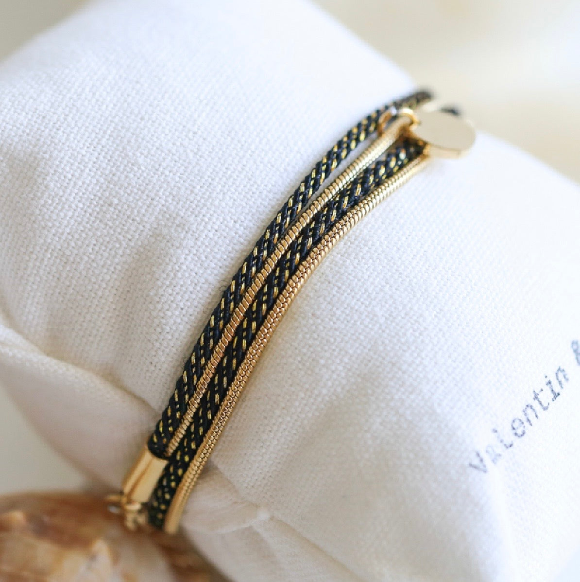 Bijoux VALENTIN & VALENTINE 2 en 1 Noir