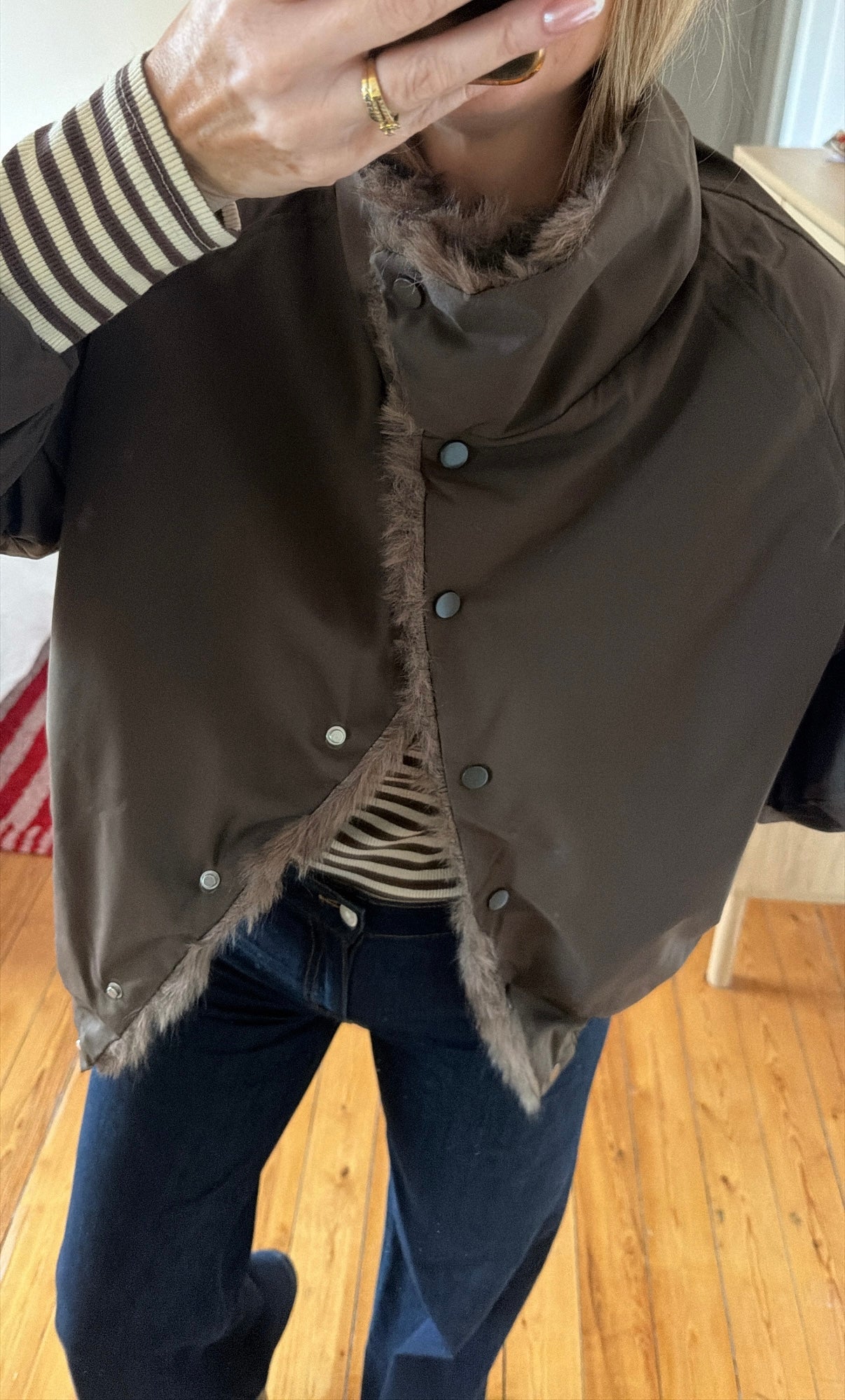 Veste ROSALIE Chocolat Réversible