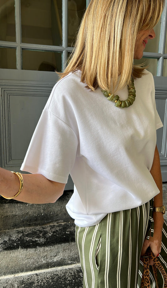 T-shirt SKYLAR PIECES Blanc