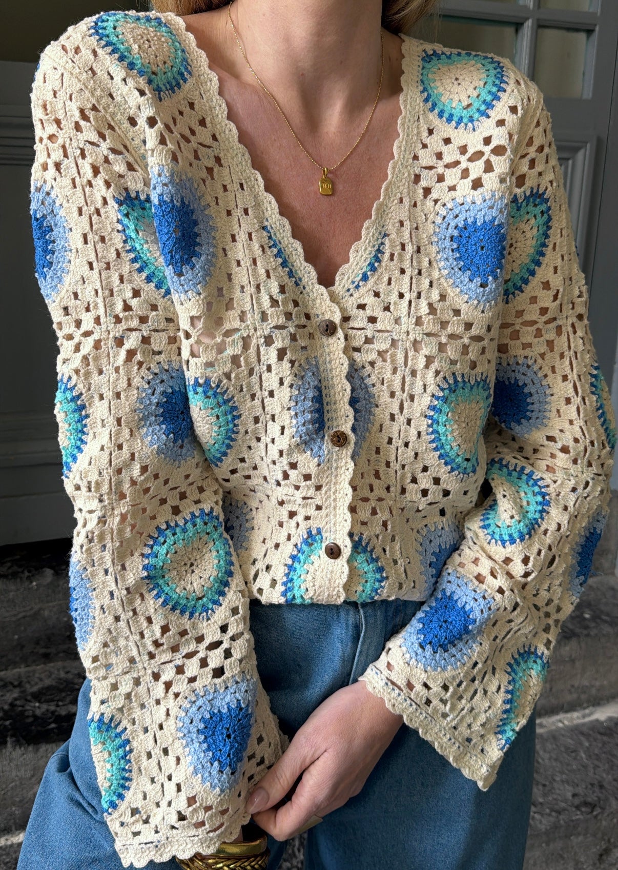 Gilet ELIOT Bleu/Beige