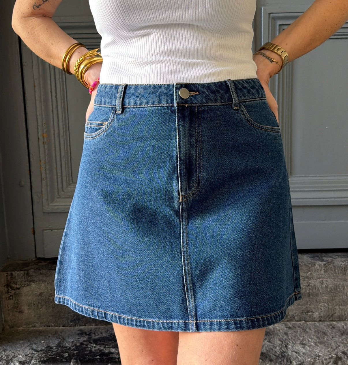Jupe ABBI denim PIECES