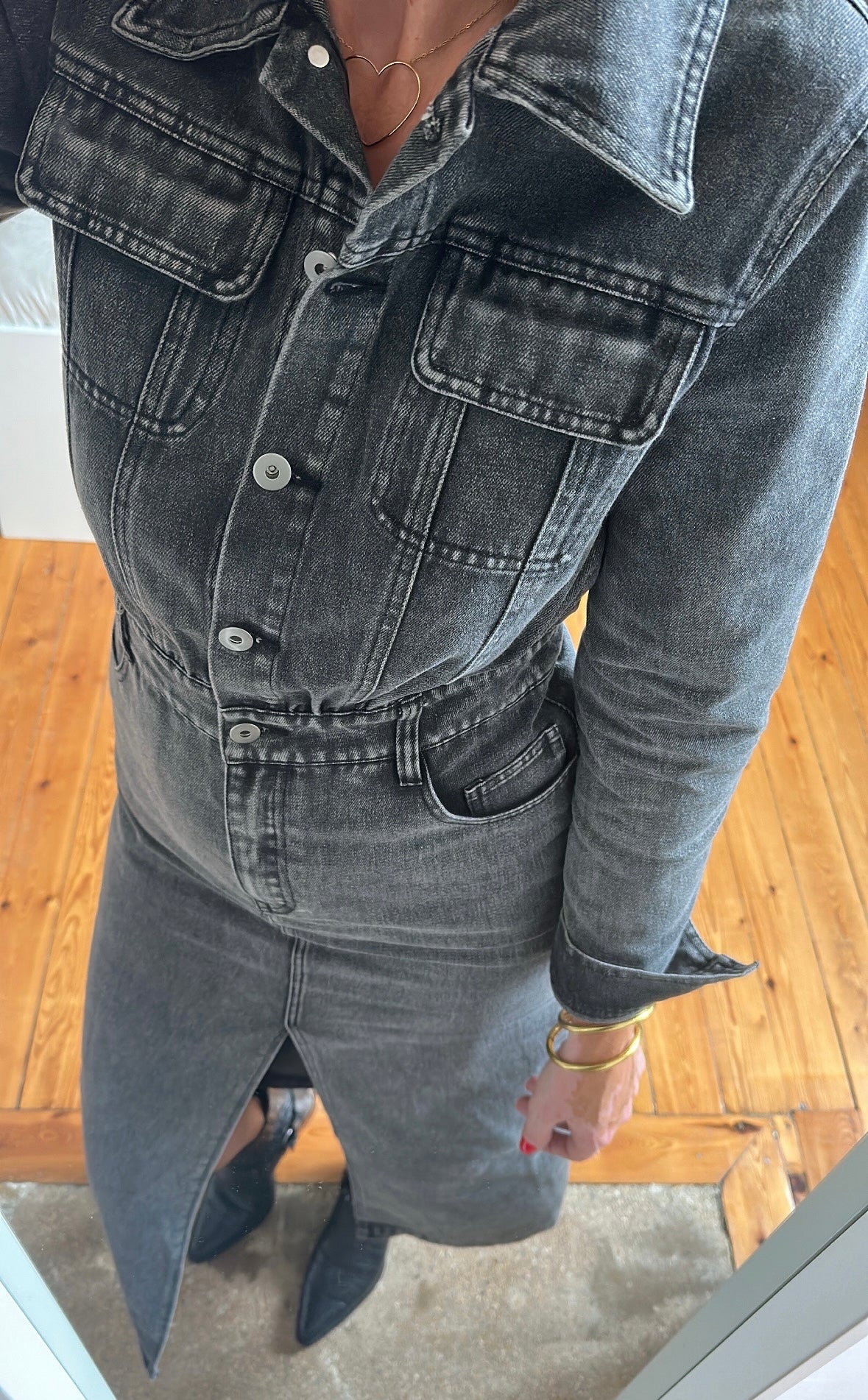Robe longue en jean TINA