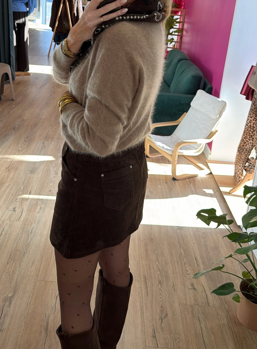 Jupe CASSANDRE Chocolat