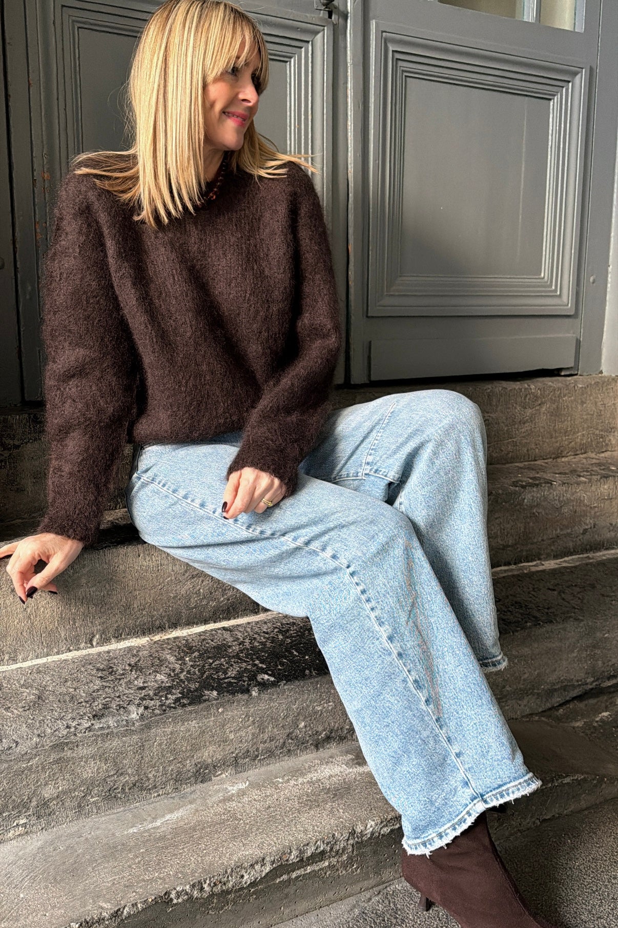 Pull LEONTINE Marron