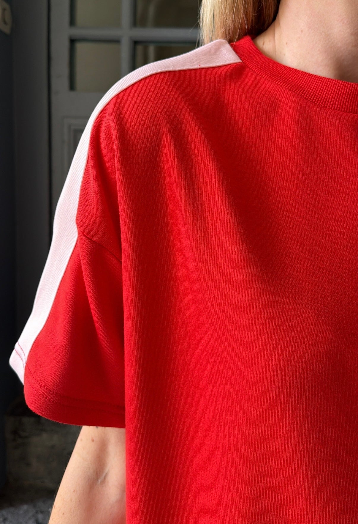 T-shirt/Sweat CHILLI Rouge/Rose poudré PIECES