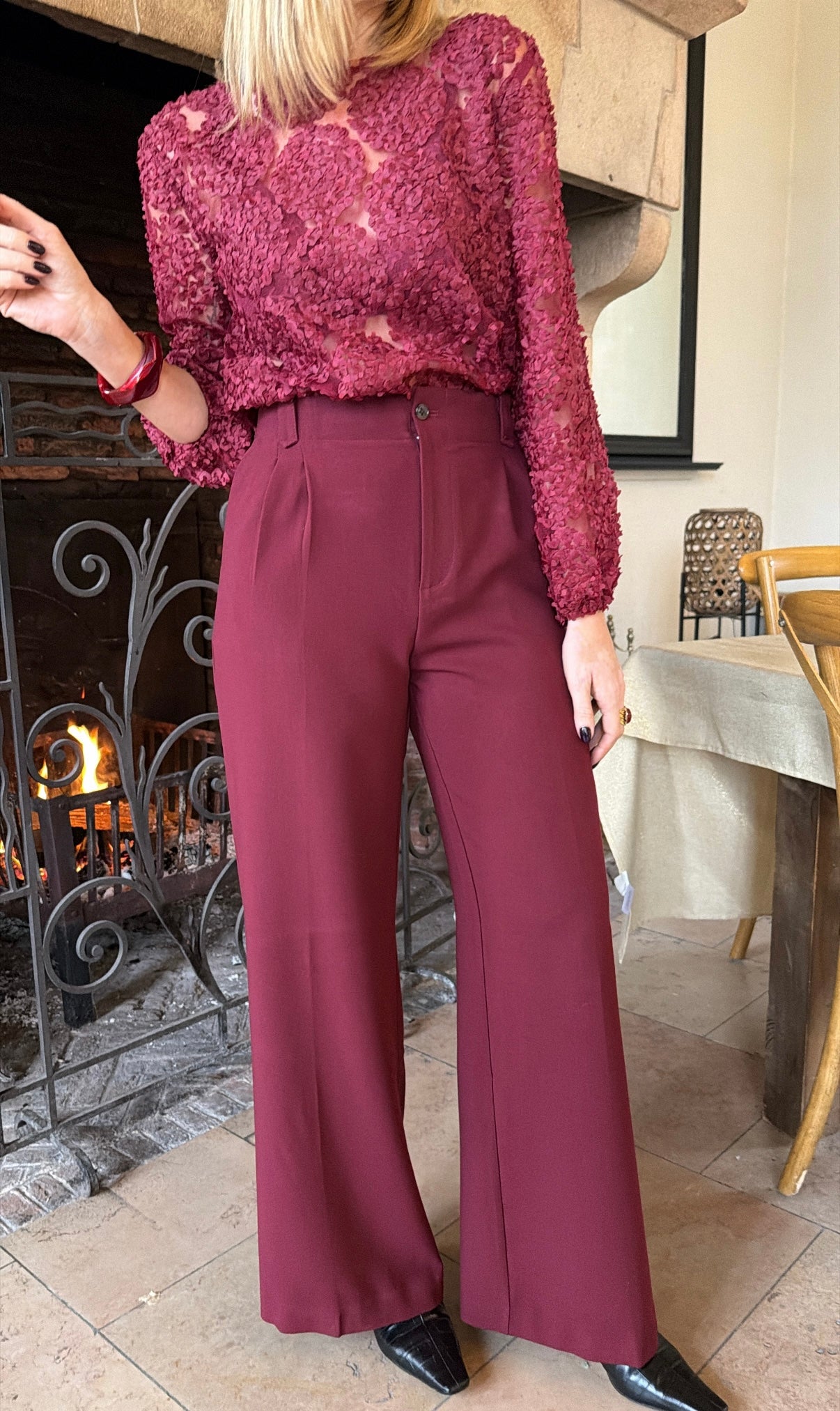 Pantalon SACHA Bordeaux