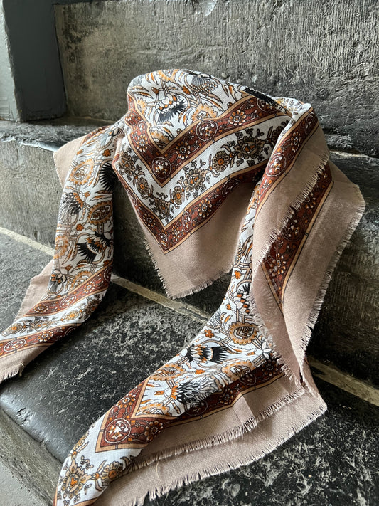 Foulard RHÉA Beige/Marron