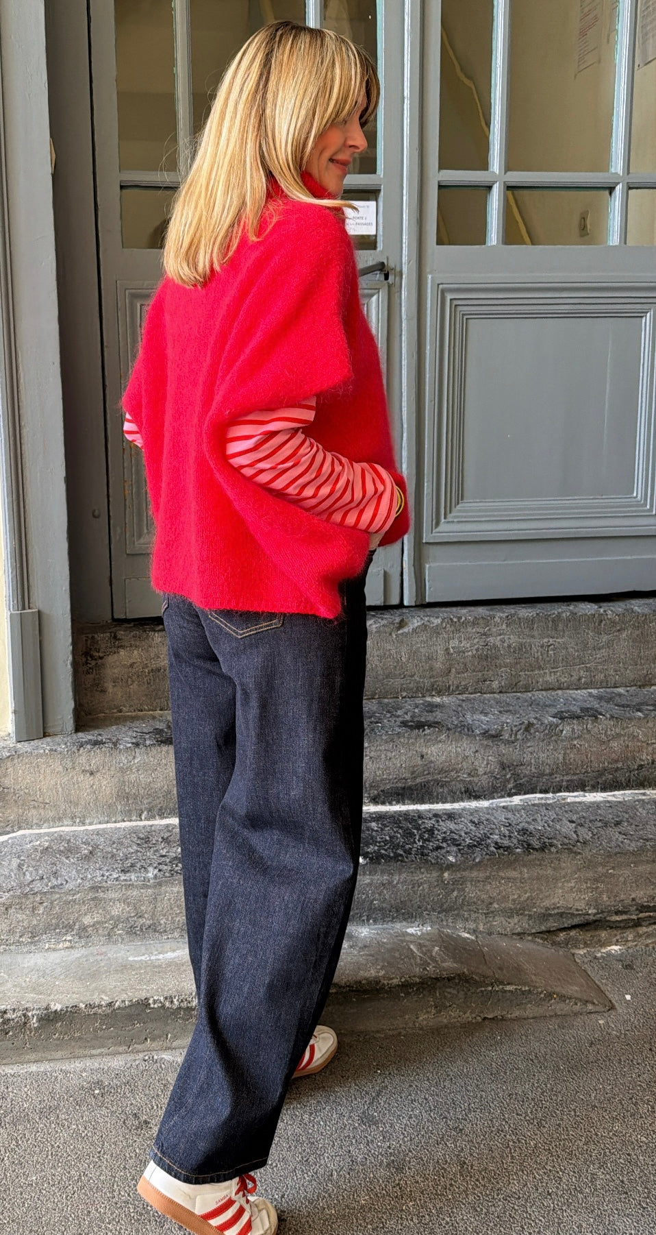 Pull sans manche MAYA Rouge