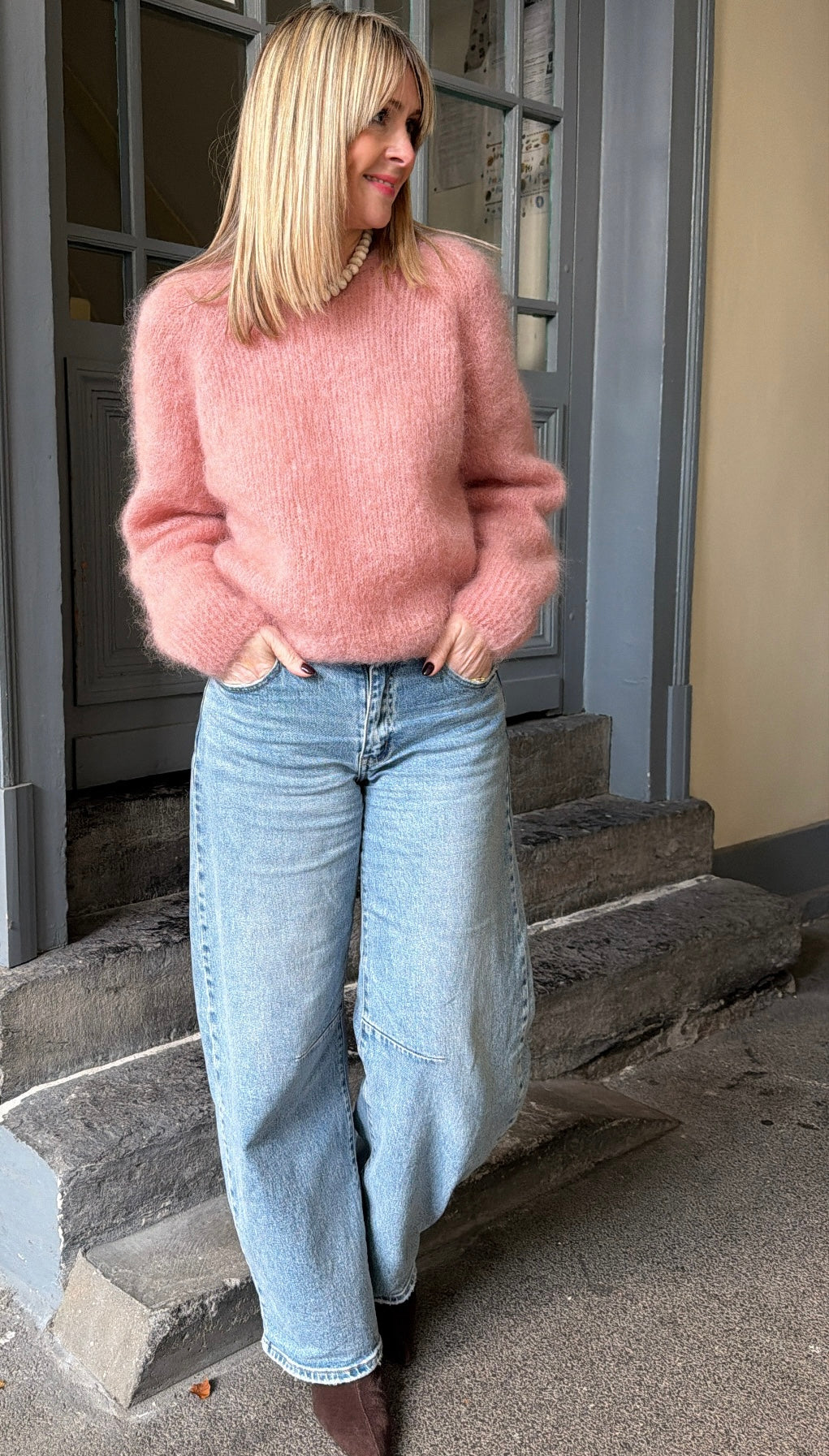 Pull LEONTINE Rose poudré