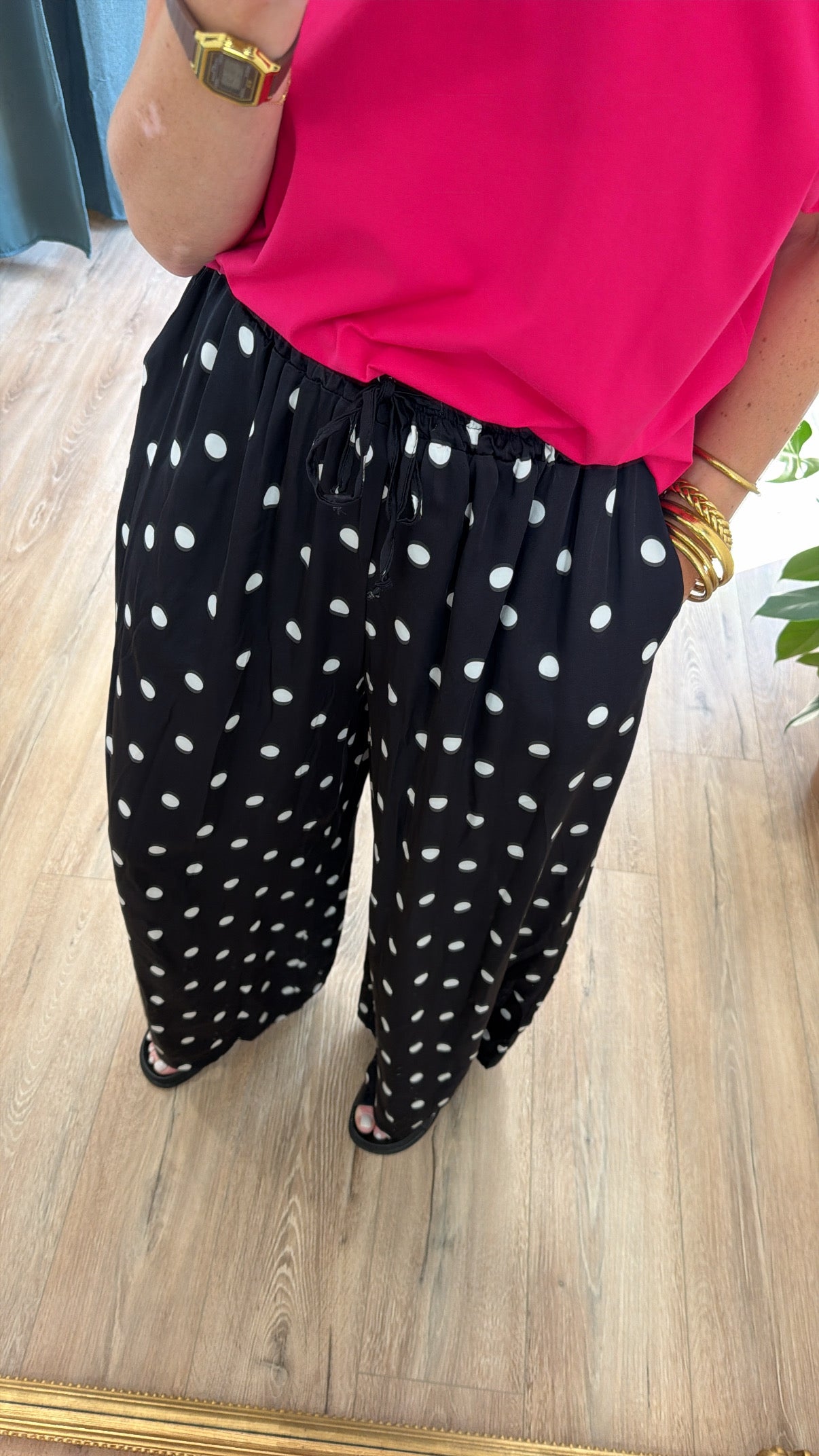 Pantalon ALEXIS Noir/Blanc