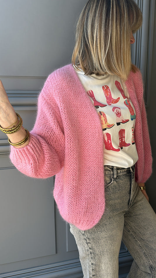 Gilet BERNADETTE Rose