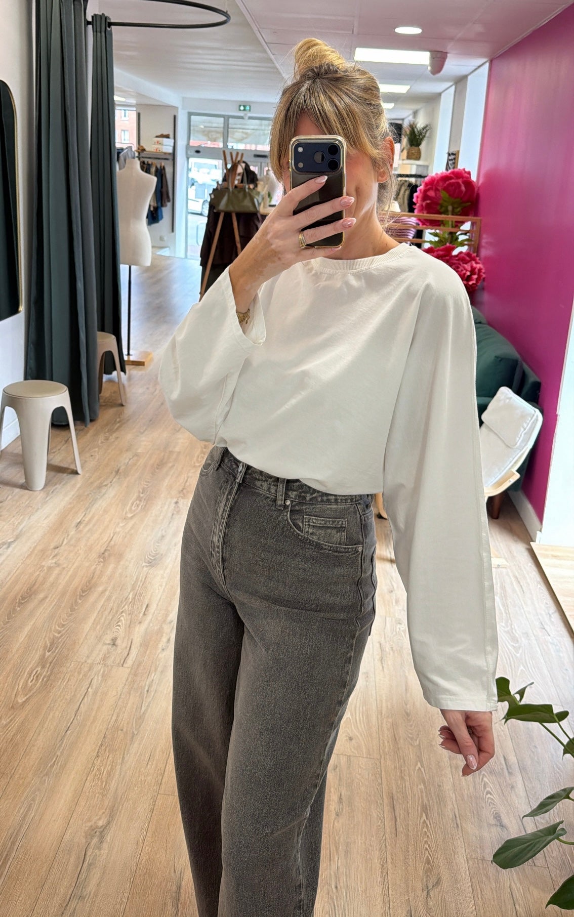 T-shirt CECILE Blanc cassé