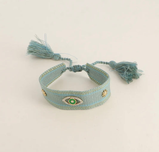 Bracelet tissus Vert sauge