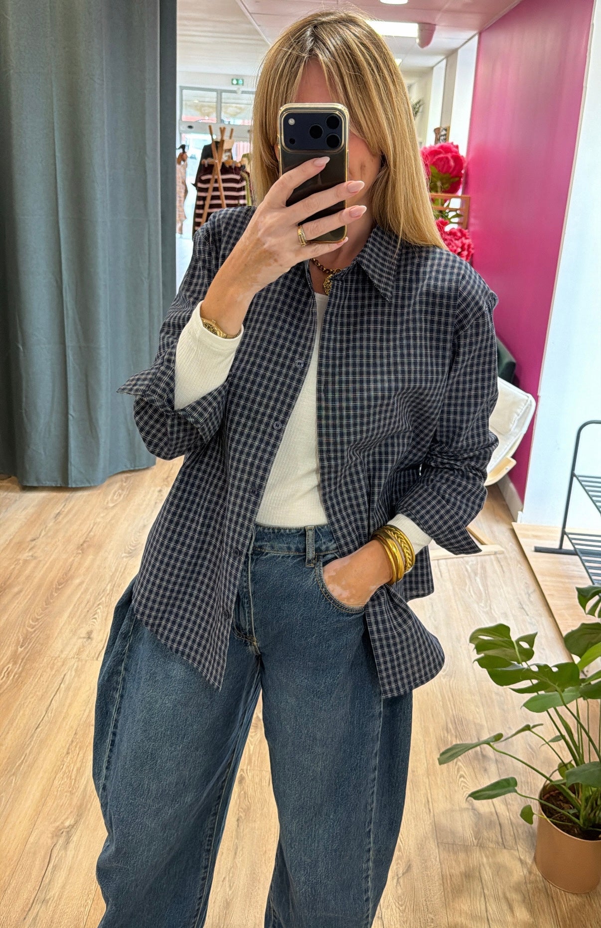 Chemise LUNELLE Bleu marine