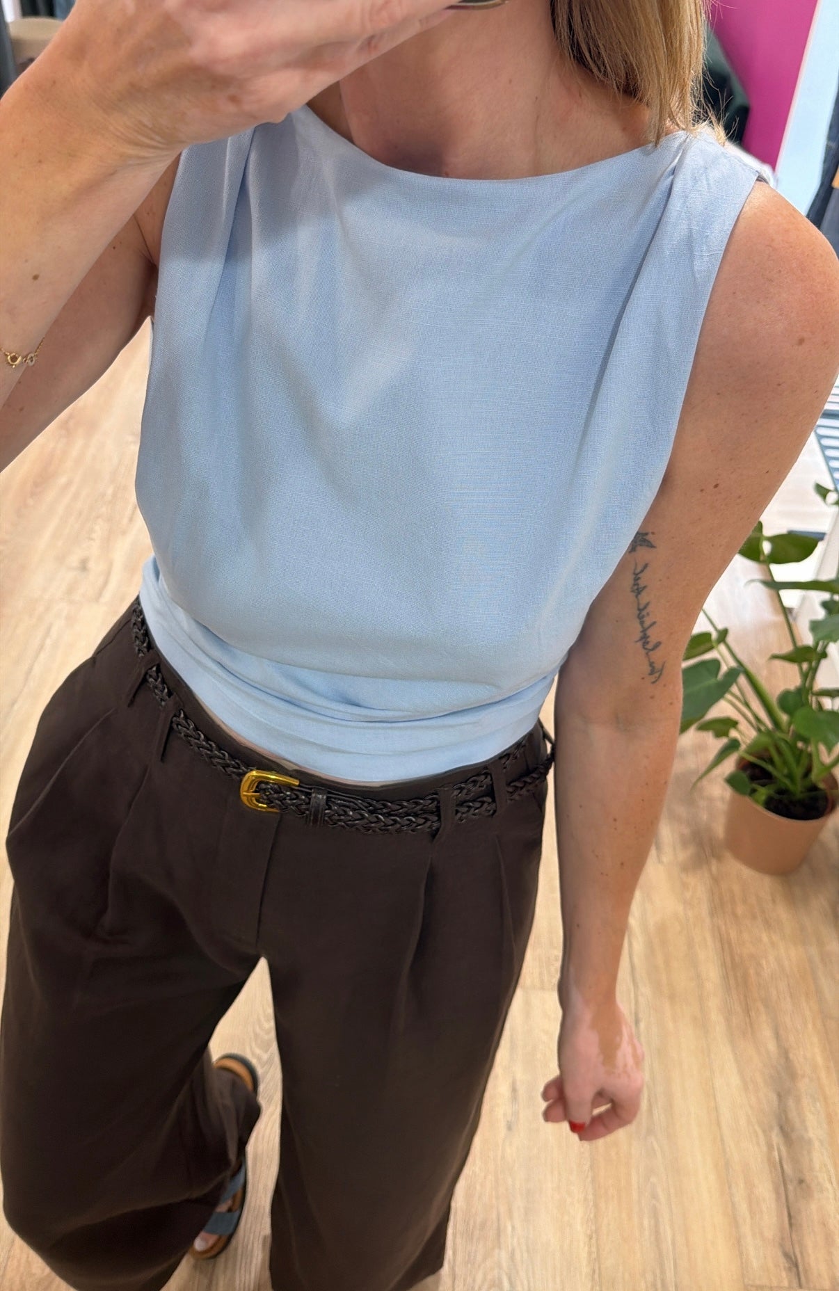 Top IRENE Bleu ciel