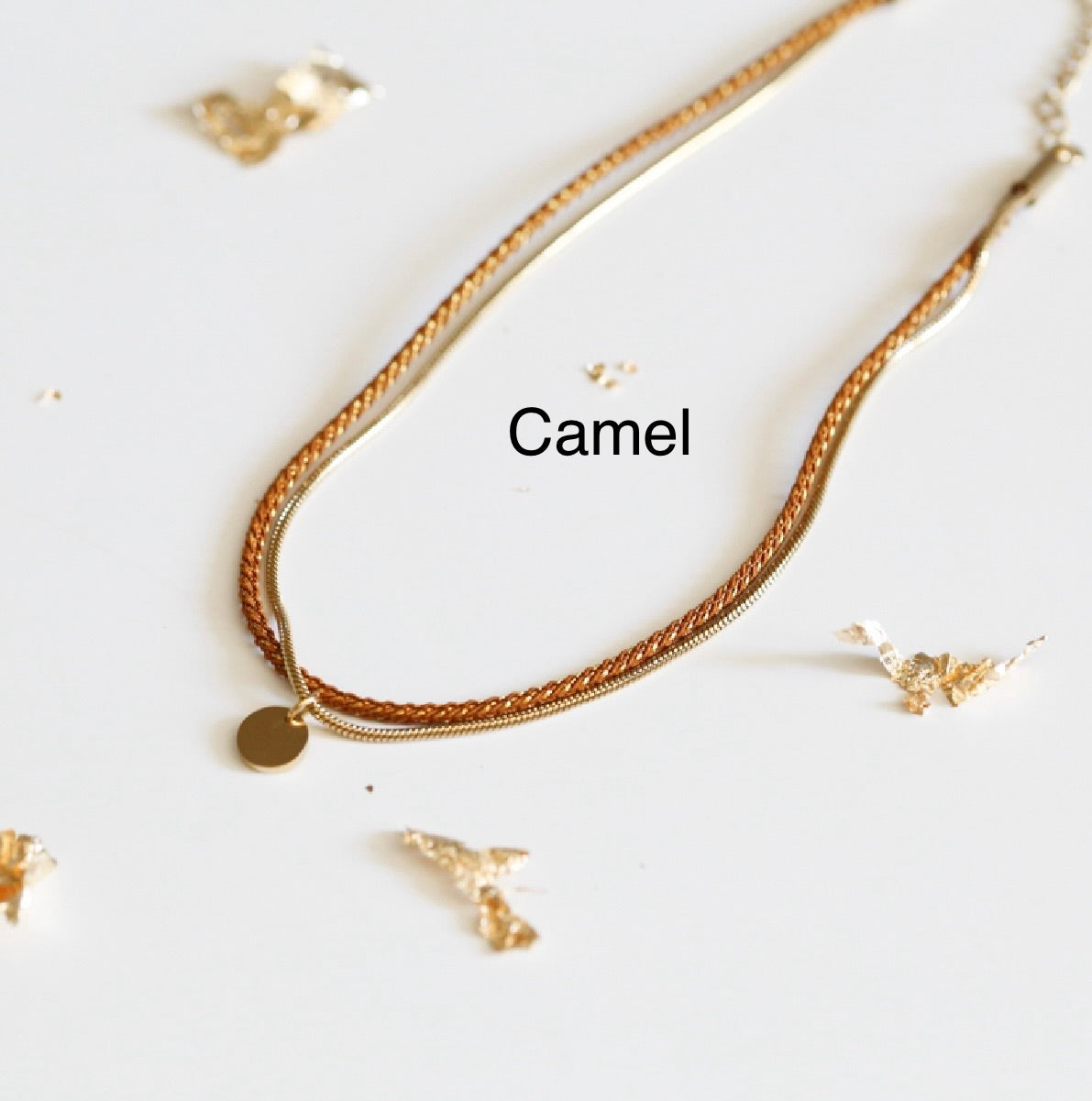 Bijoux VALENTIN & VALENTINE 2 en 1 Camel