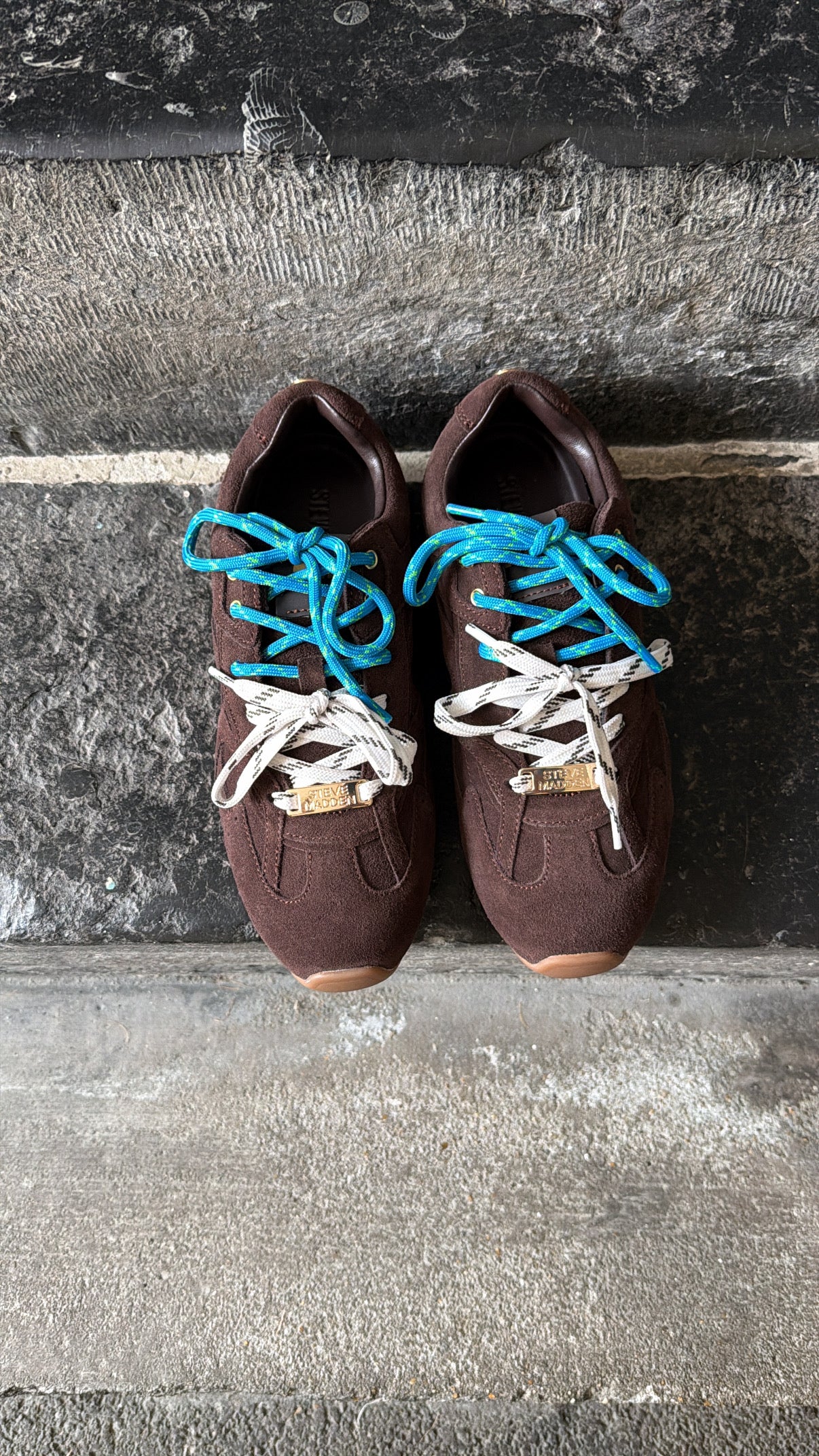 Basket ASIEL Chocolat Suède STEVE MADDEN