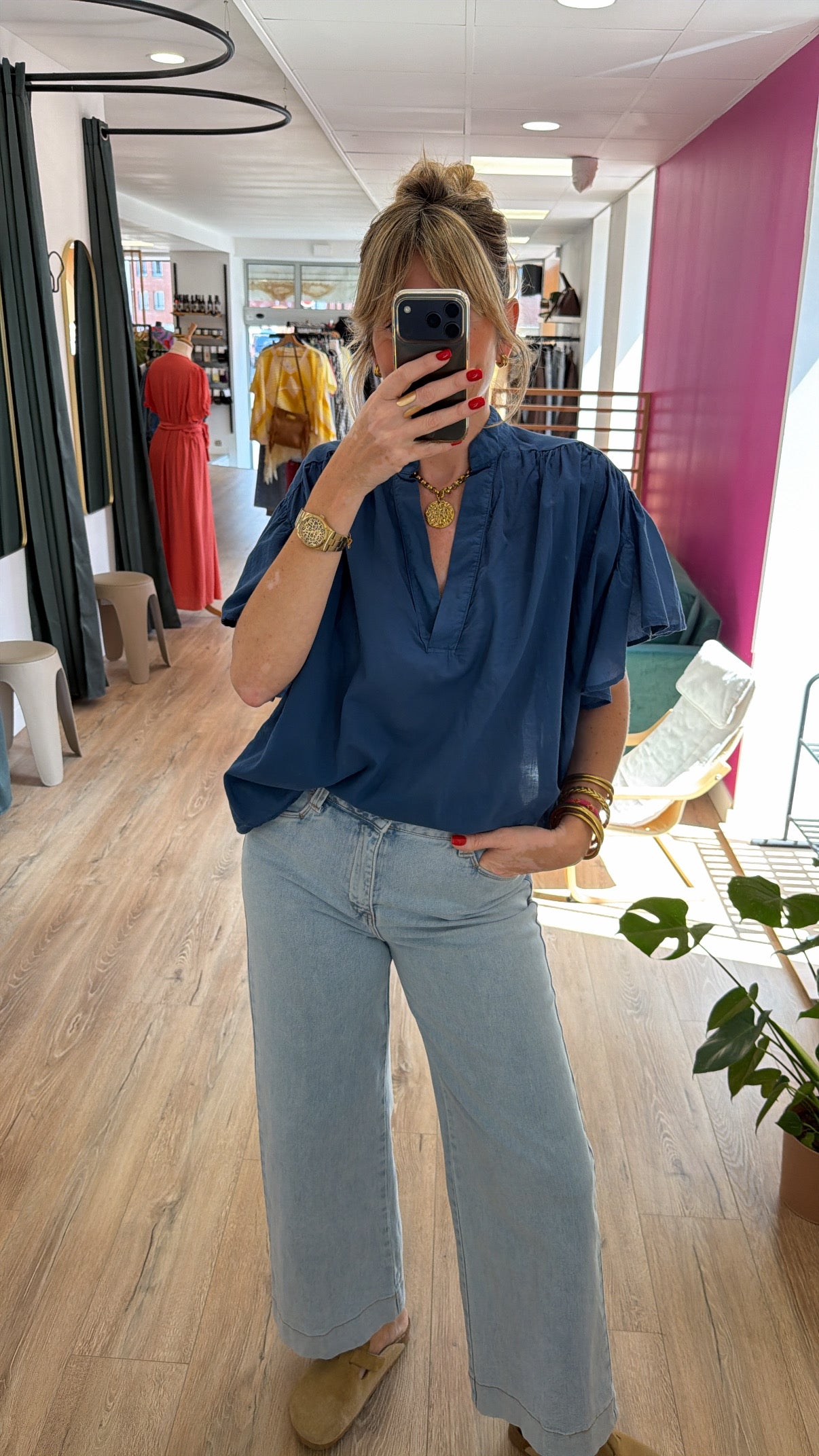 Blouse OXANE Bleu nuit