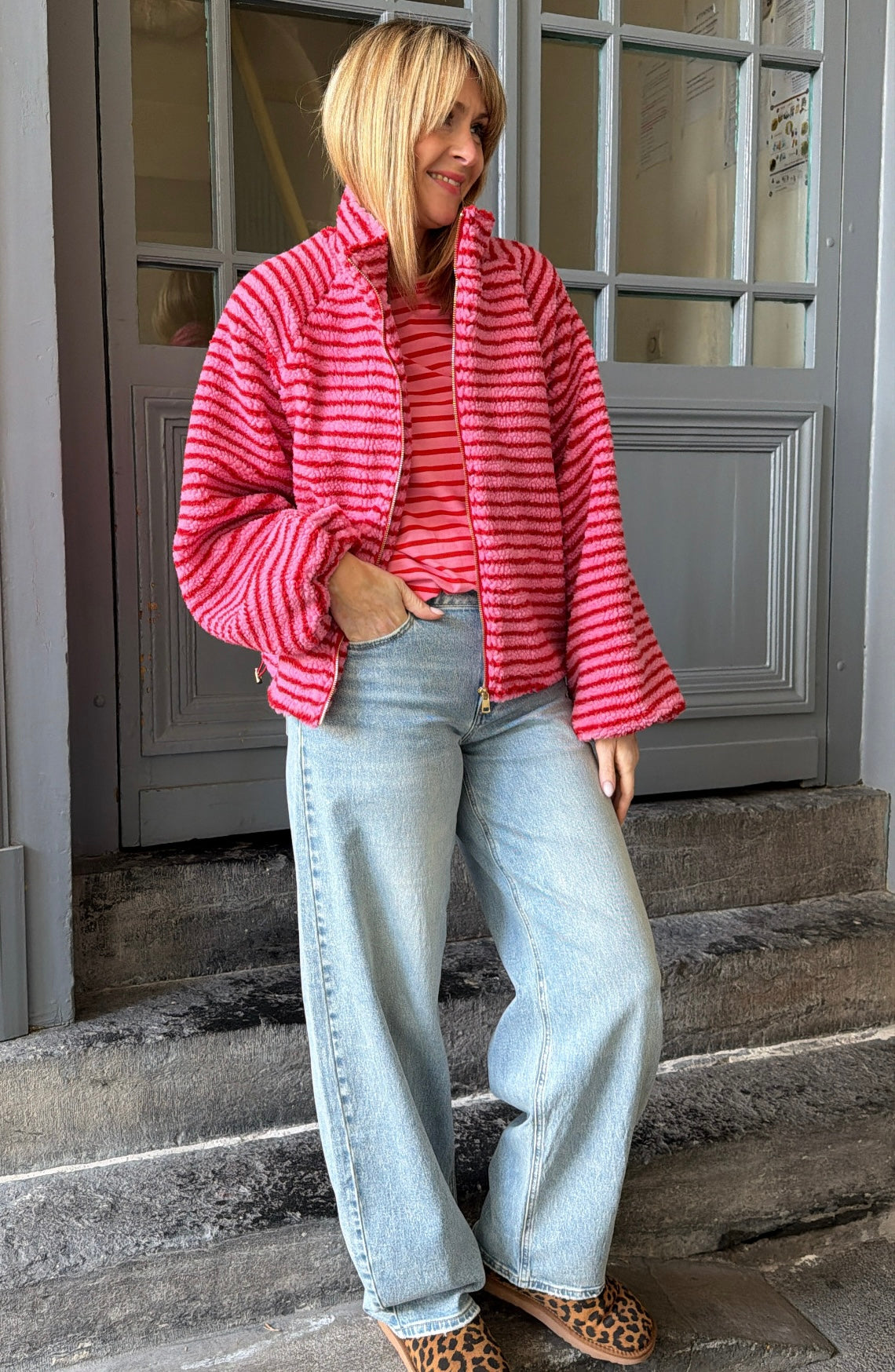 Top SYBILLE Rose/Rouge