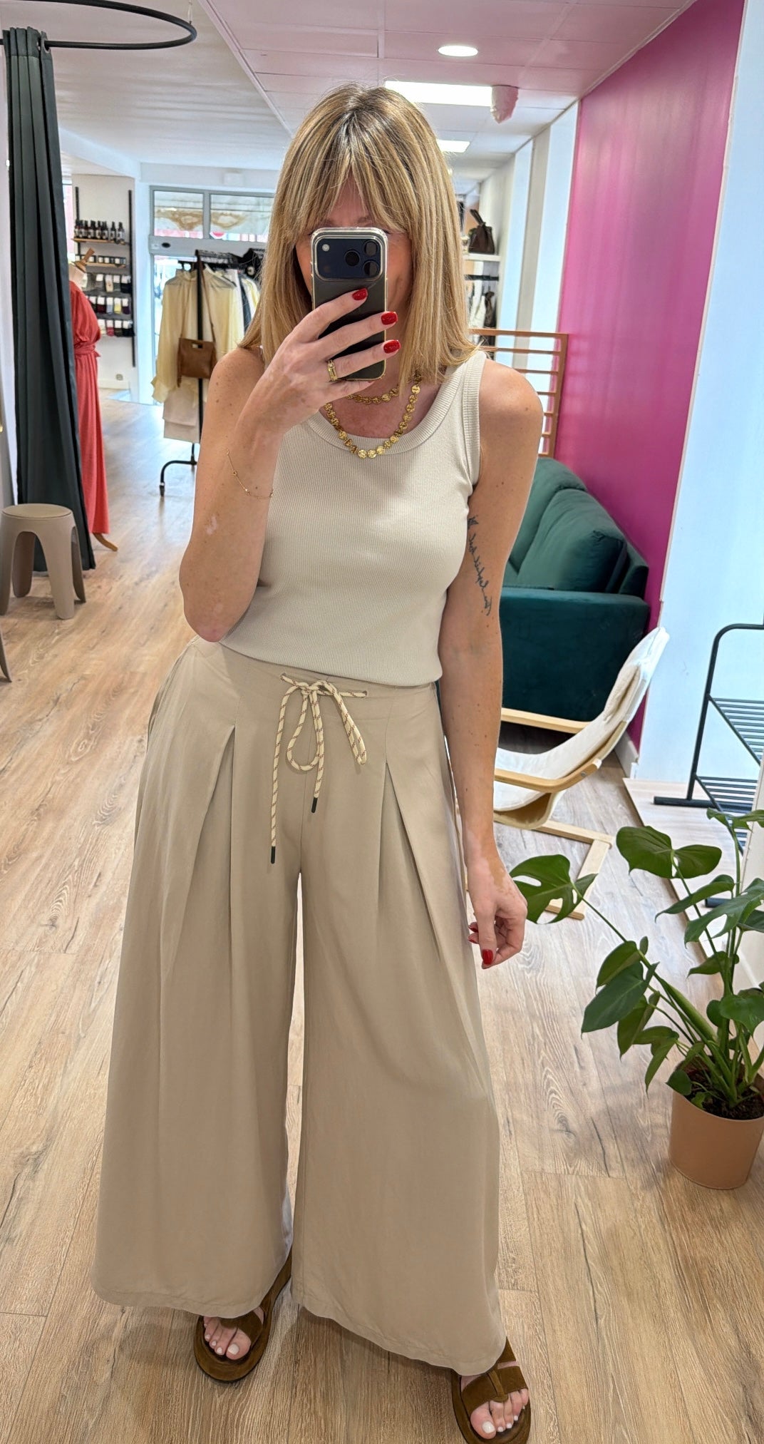 Pantalon CHIMÈNE Beige