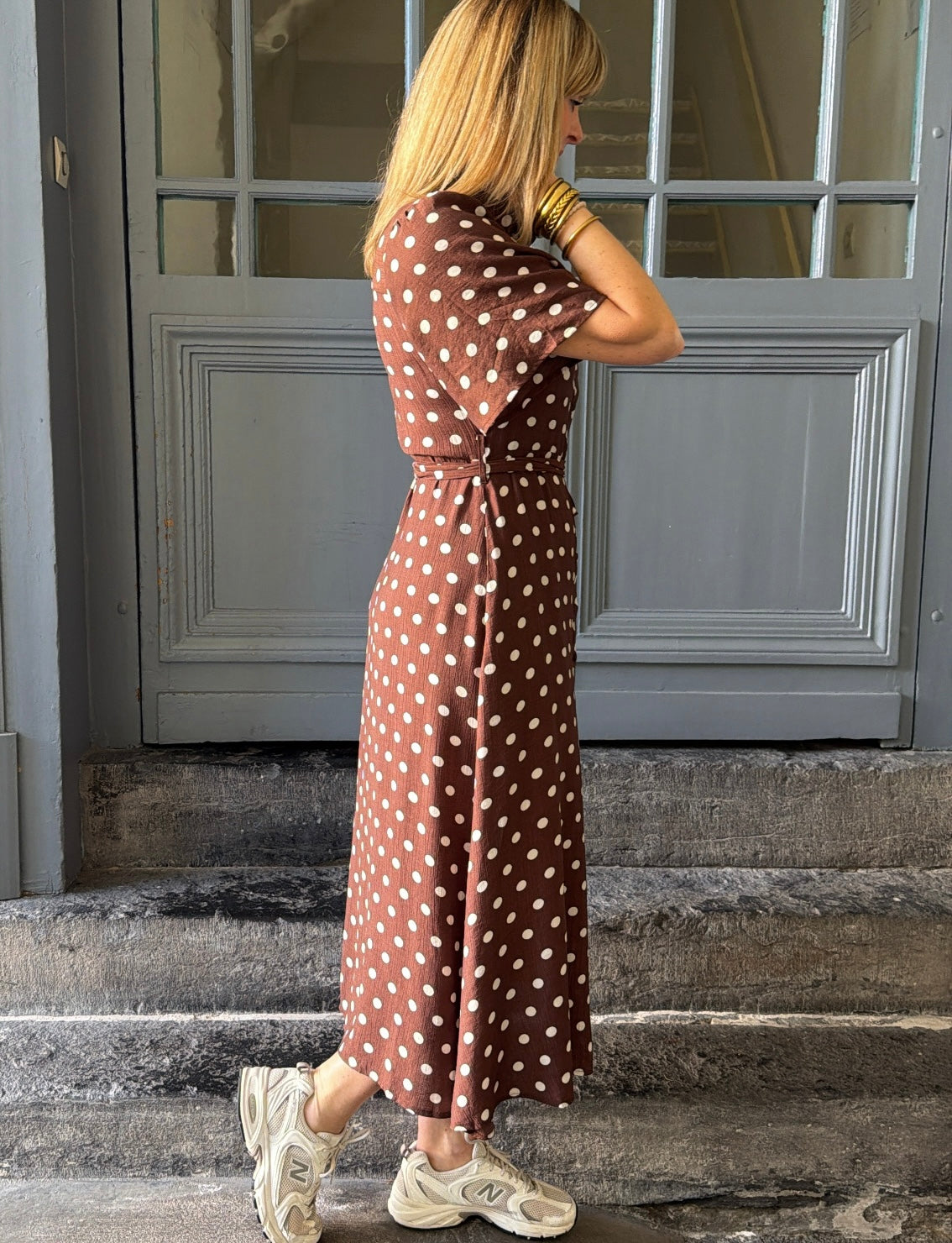 Robe ELIA Chocolat à pois