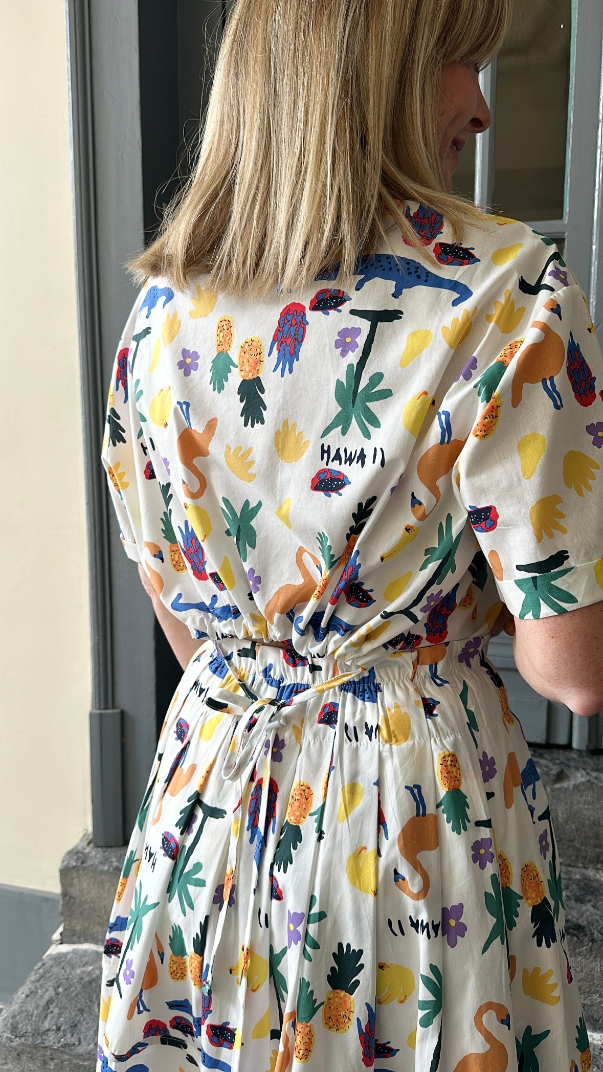 Chemise SUZANNE imprimée blanche