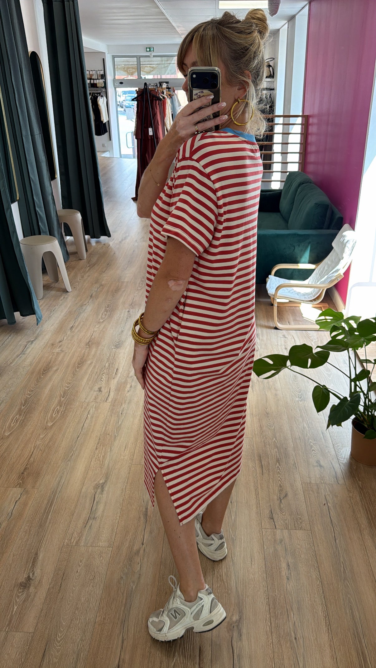 Robe t-shirt MAEVA Écru/Terracota