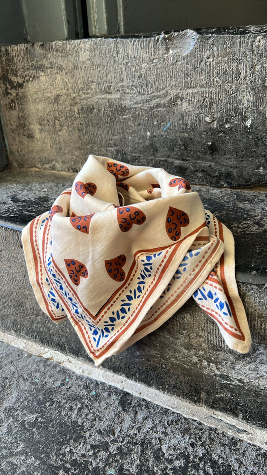 Petit foulard indien BONHEUR DU JOUR Paris