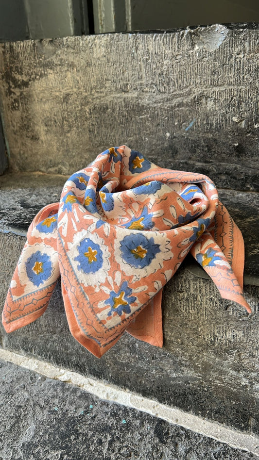 Petit foulard indien BONHEUR DU JOUR Paris