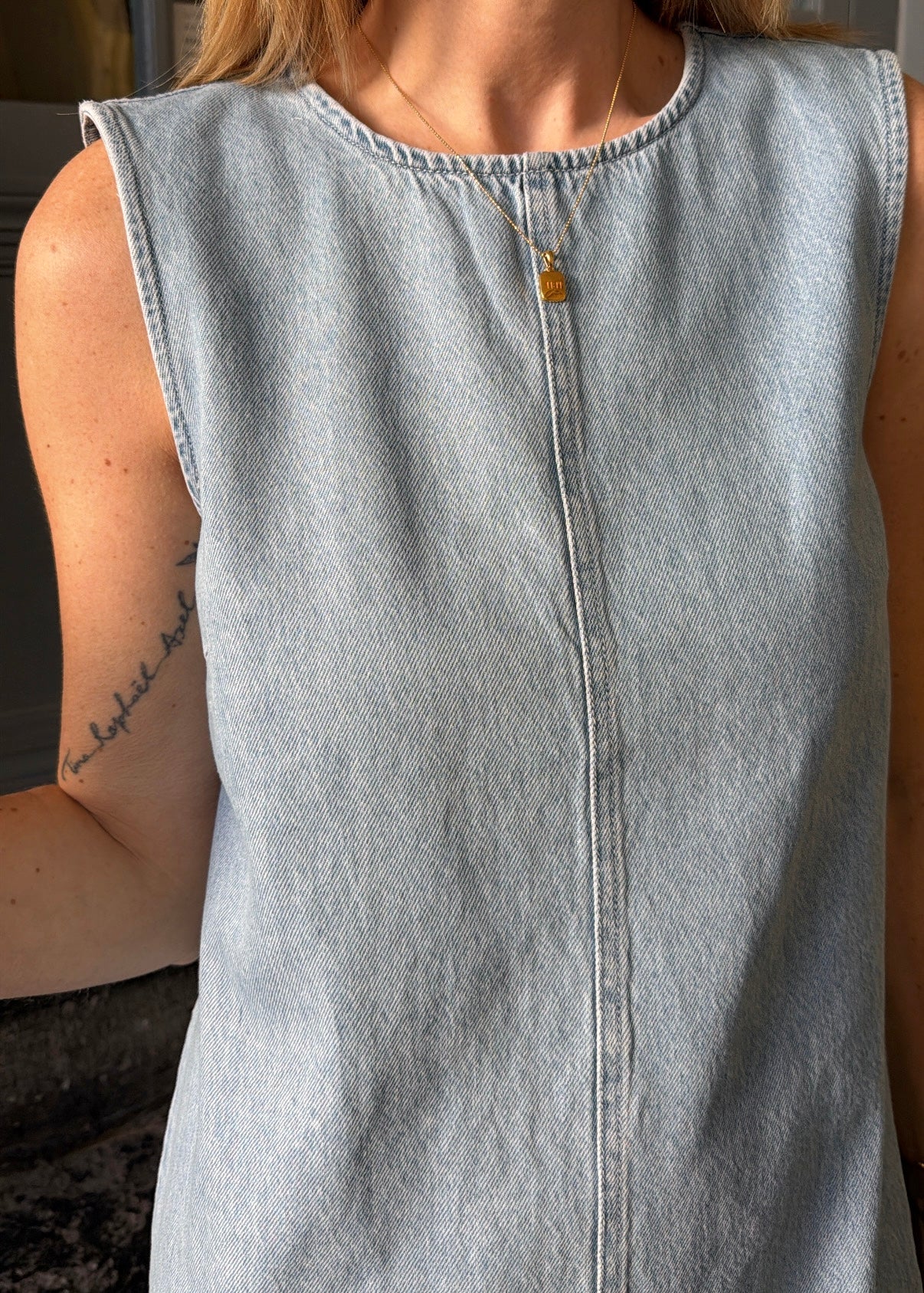 Robe FLORA Denim clair PIECES