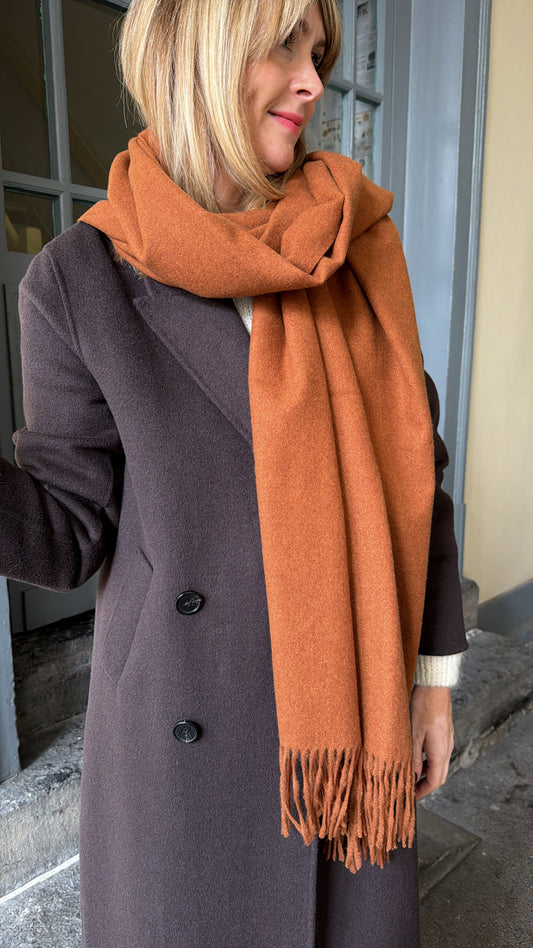 Maxi écharpe LOU Camel foncé