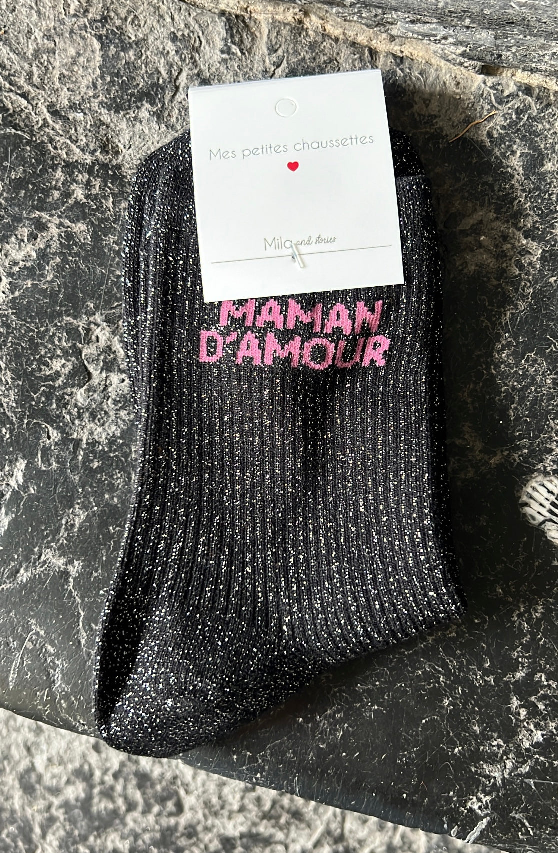 Chaussettes MAMAN D’AMOUR Noir
