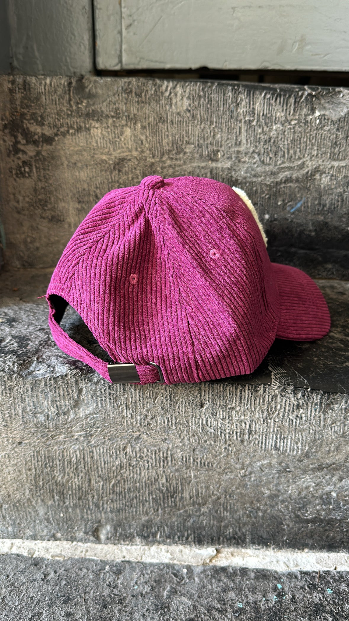 Casquette velours C Orchidée