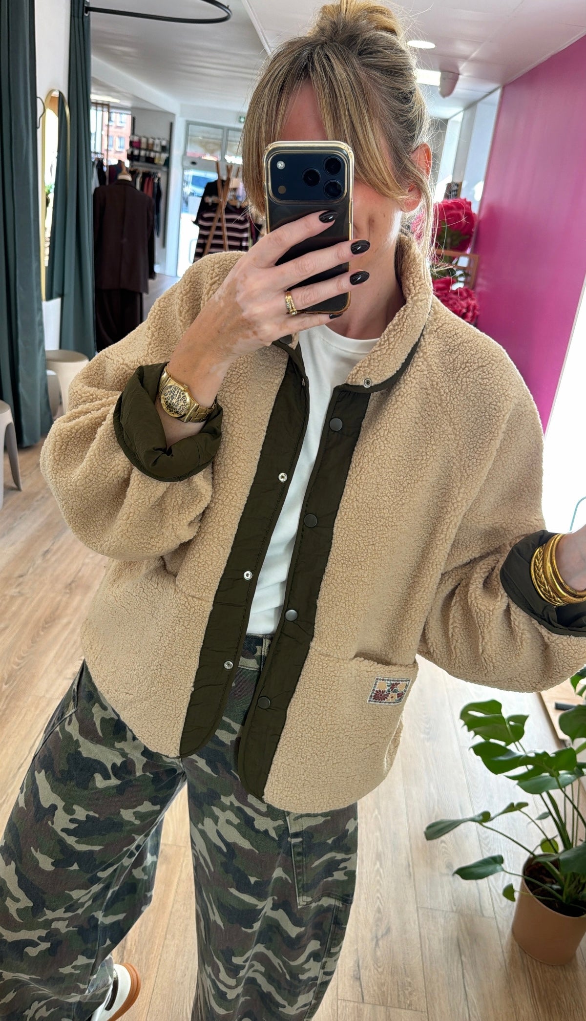 Veste ALIZÉE Kaki/ Beige