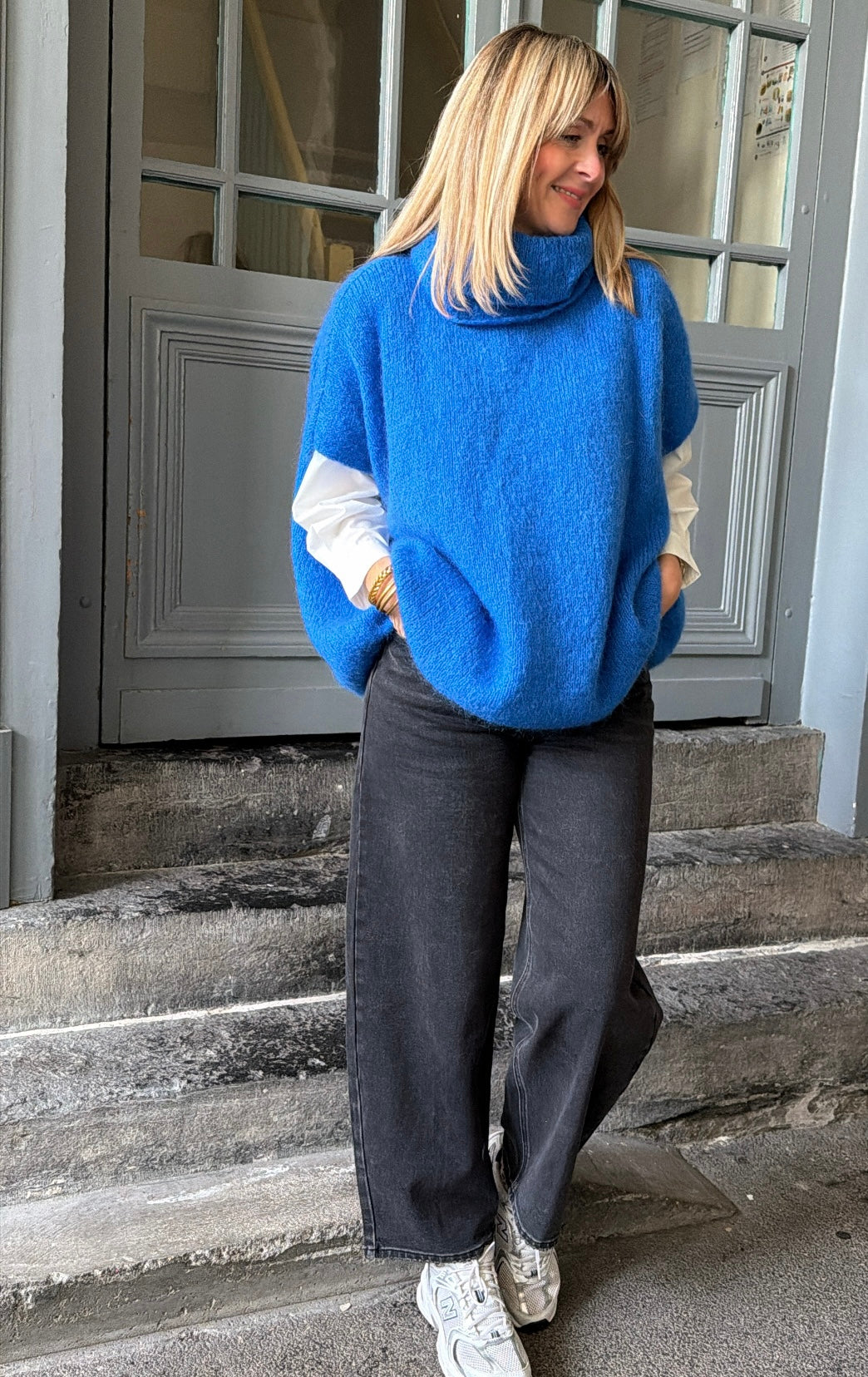 Pull sans manche MAYA Bleu électrique