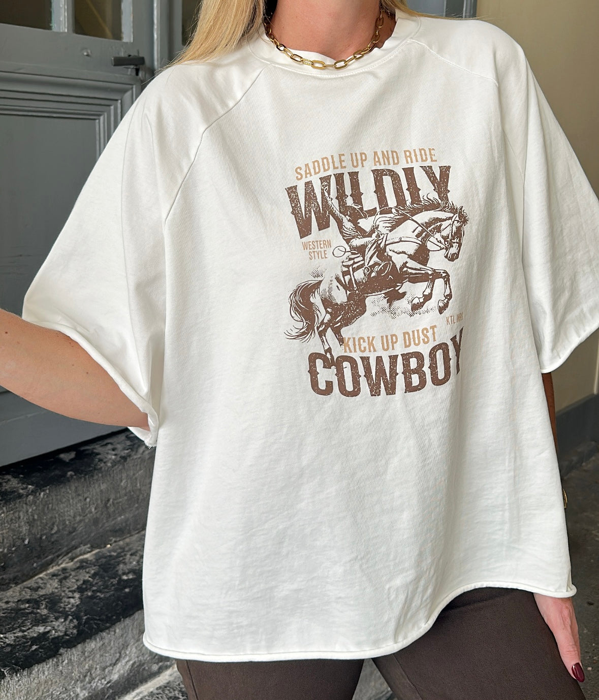 T-shirt COWBOY Blanc