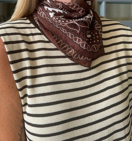 Foulard carré BOBY Chocolat