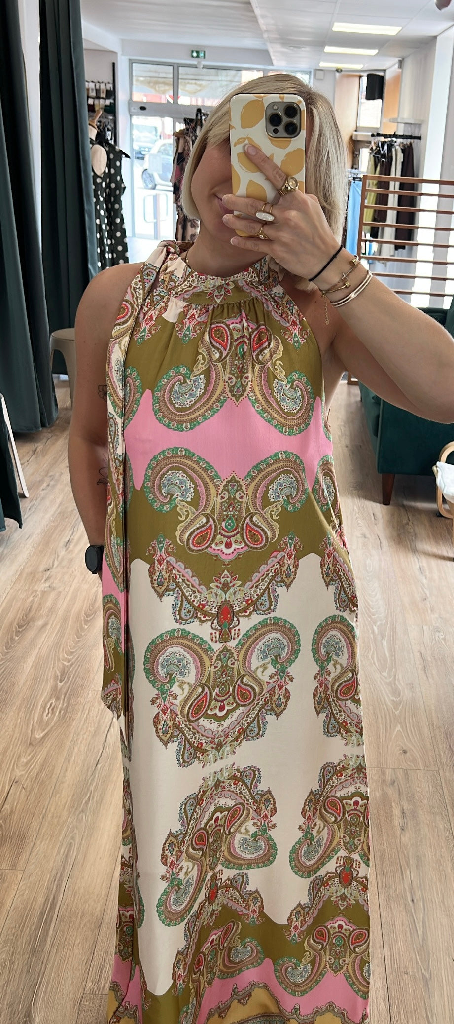 Robe NALA Pistache/Rose