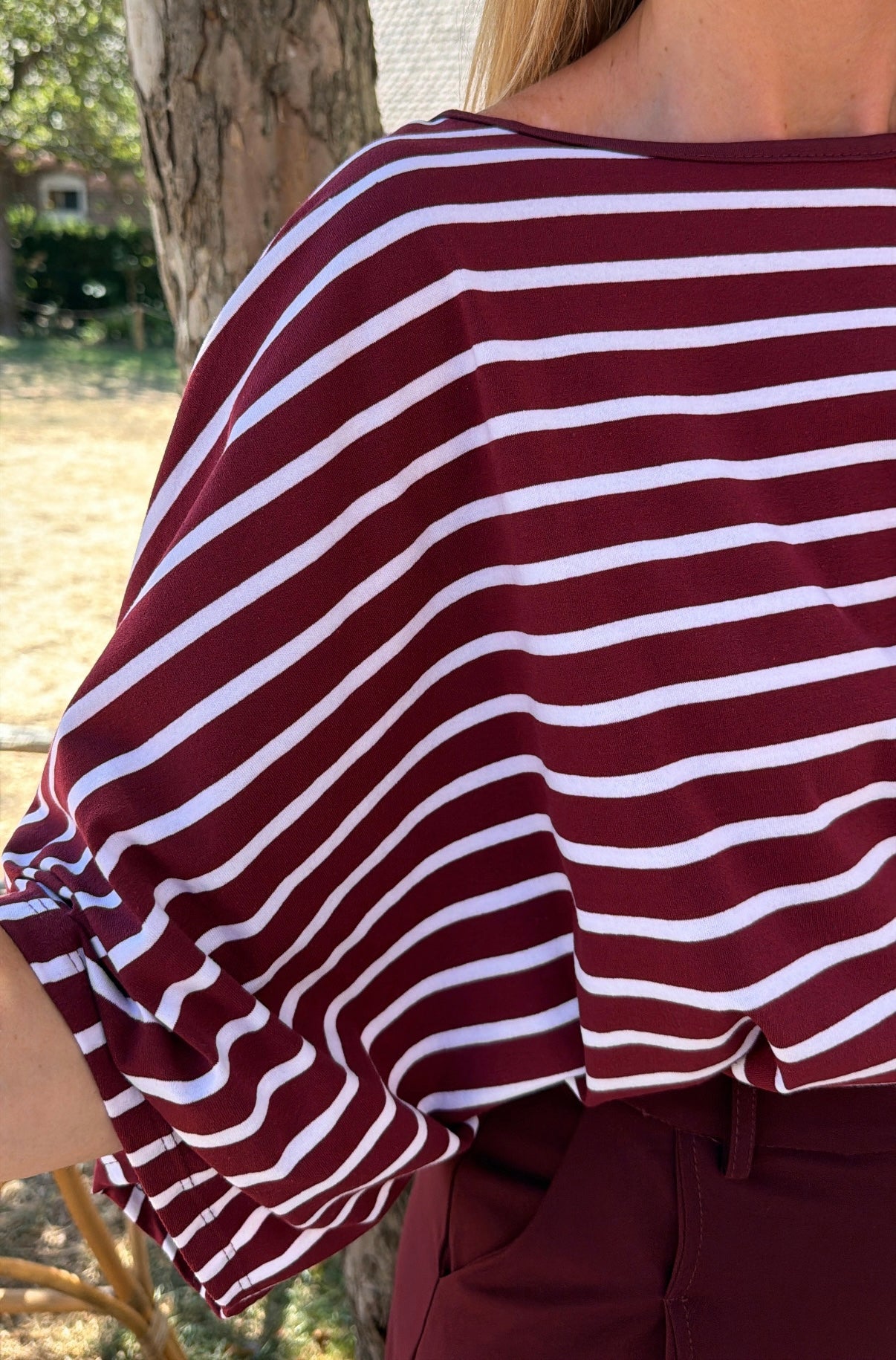 Top MARINA Bordeaux/Ecru