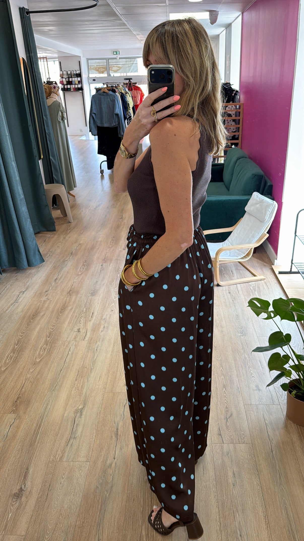 Pantalon ALEXIS Marron/Bleu