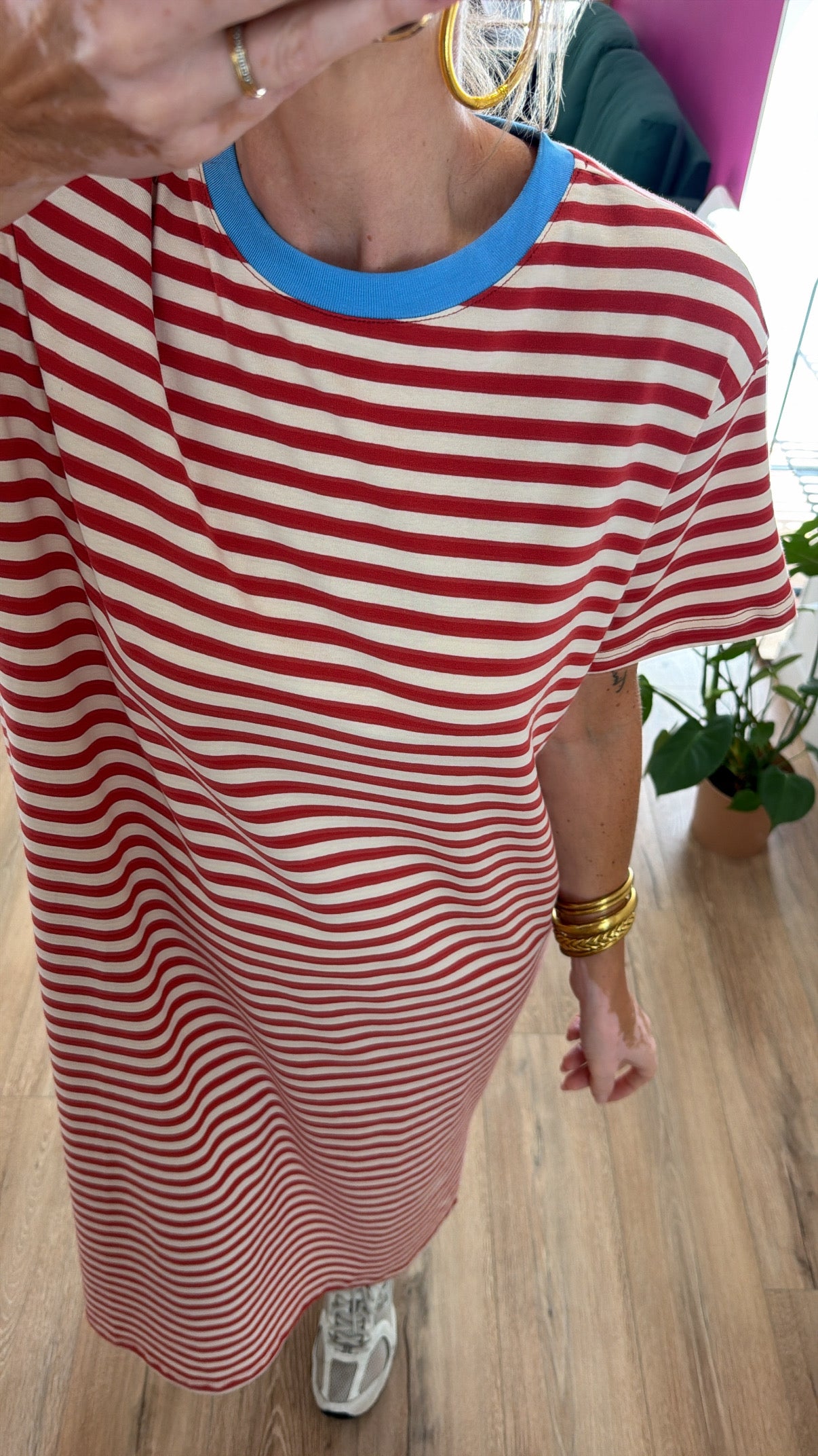 Robe t-shirt MAEVA Écru/Terracota