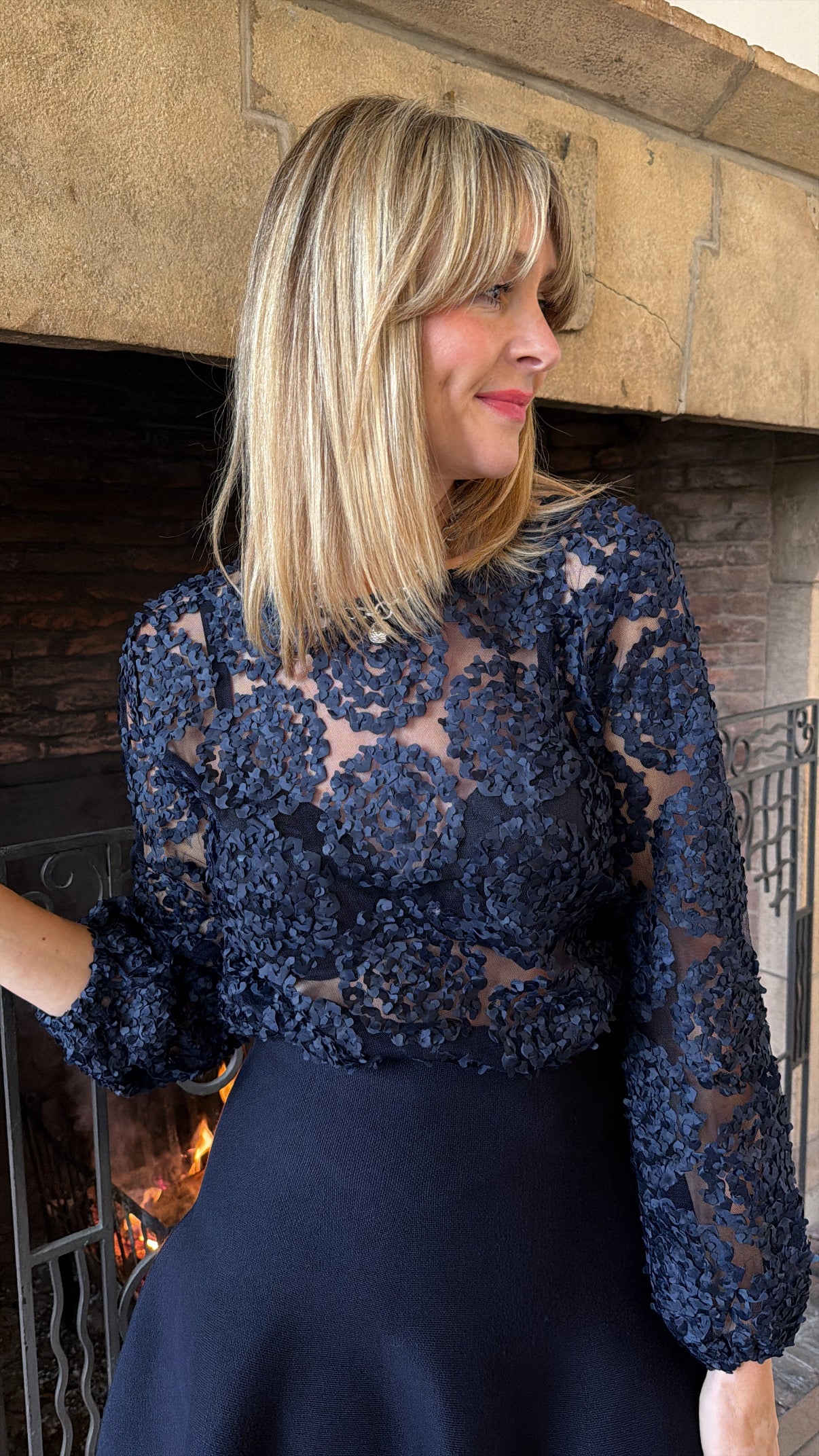 Blouse IRMA Bleu marine